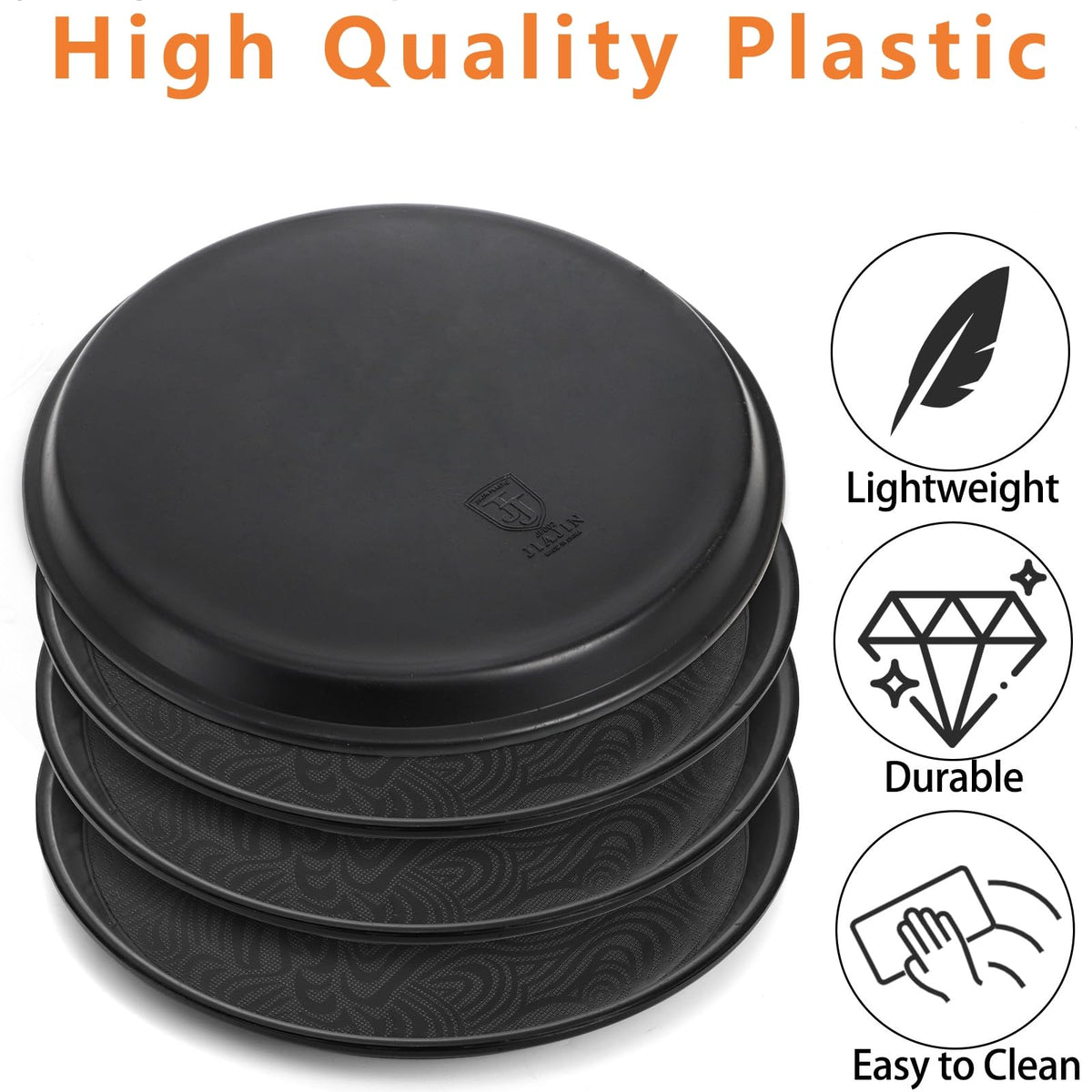 Hacaroa non-slip surface on plastic tray prevents sliding.