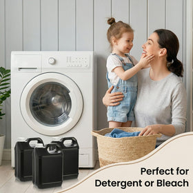 Hacaroa plastic container for non-flammable liquids keeps detergents safely organized.