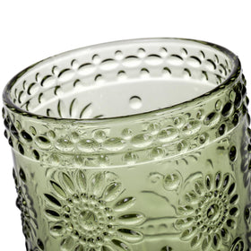 Hacaroa textured exterior glasses provide a secure grip while pouring.
