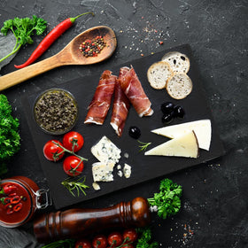 Hacaroa six-piece slate board set for versatile hosting.
