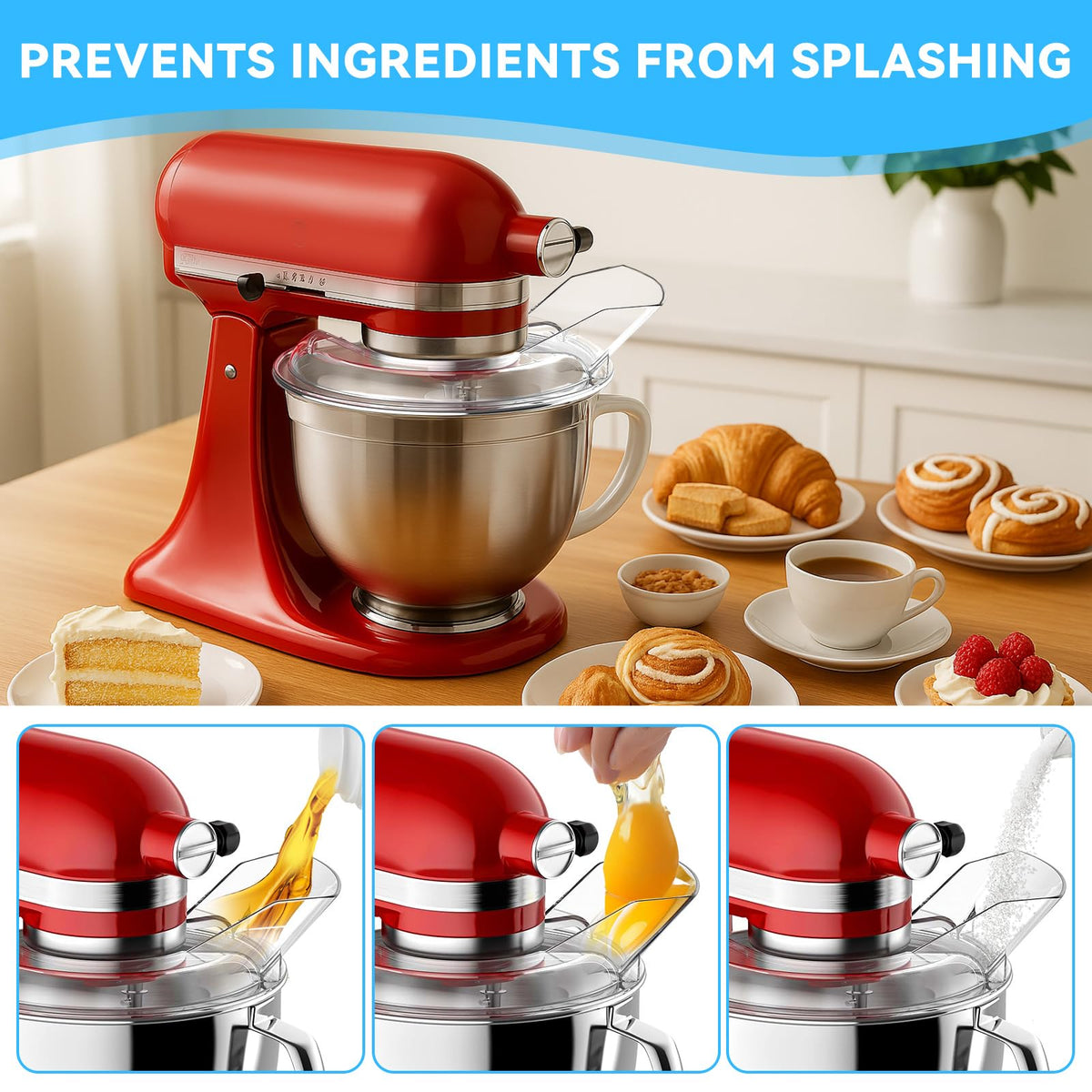HAEGCKCA dishwasher-safe splash guard cleans easily after cooking