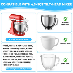 HAEGCKCA splash guard fits tilt-head mixer and protects hands during ingredient addition