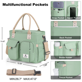 Hafmall lunch bag with adjustable shoulder strap for hands-free transport
