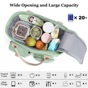 Hafmall lunch bag with wide opening for easy packing
