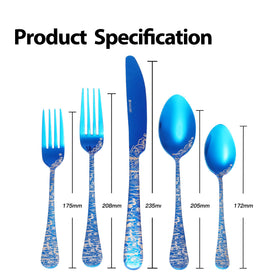 Hagary blue salad fork complements salads with a refined touch.