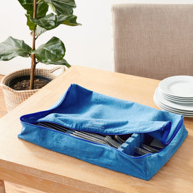 Hagerty Silversmiths’ Cloth with R-22 tarnish preventative seals in protection for silverware.