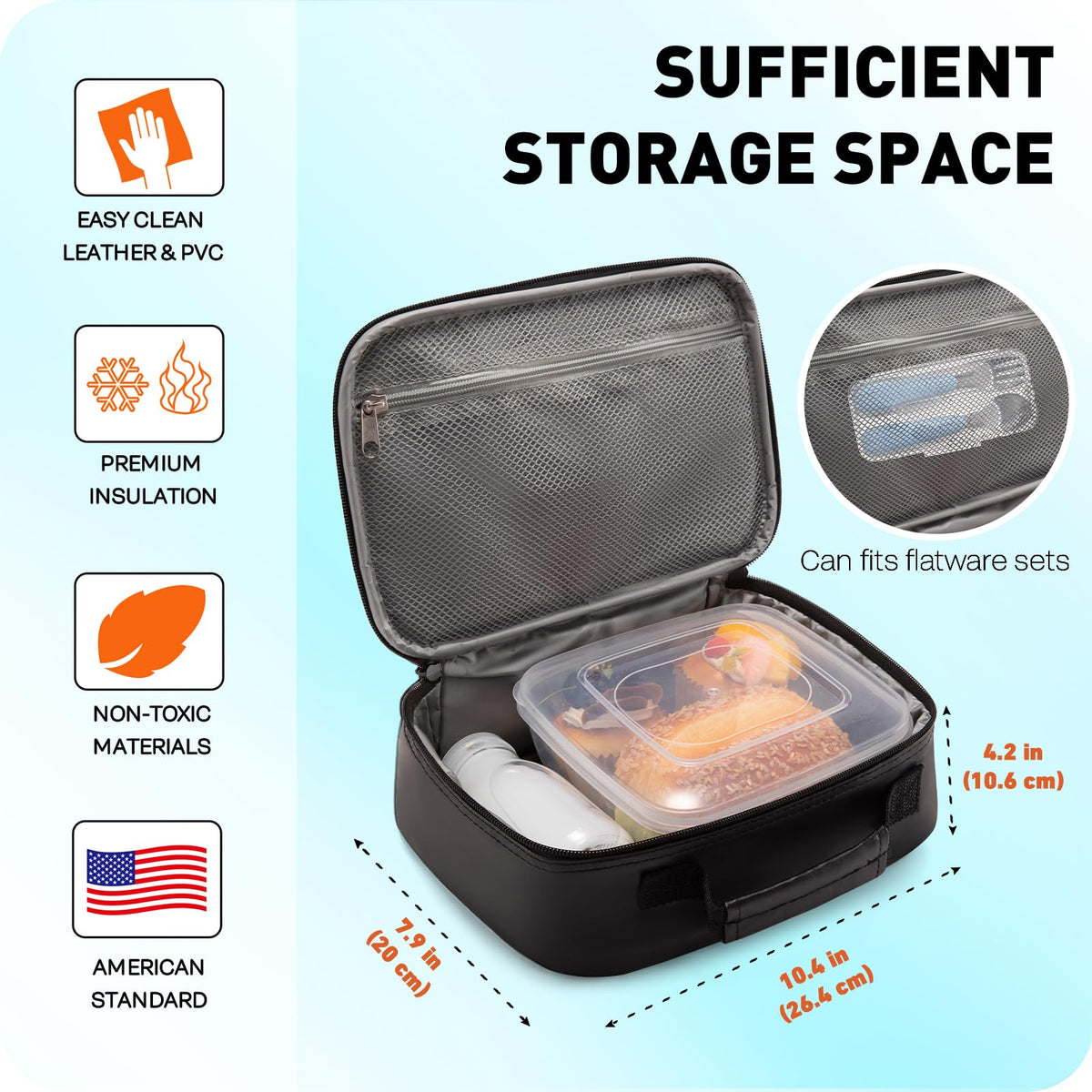 Hairao Kids Lunch Box interior with roomy space for lunch and snacks