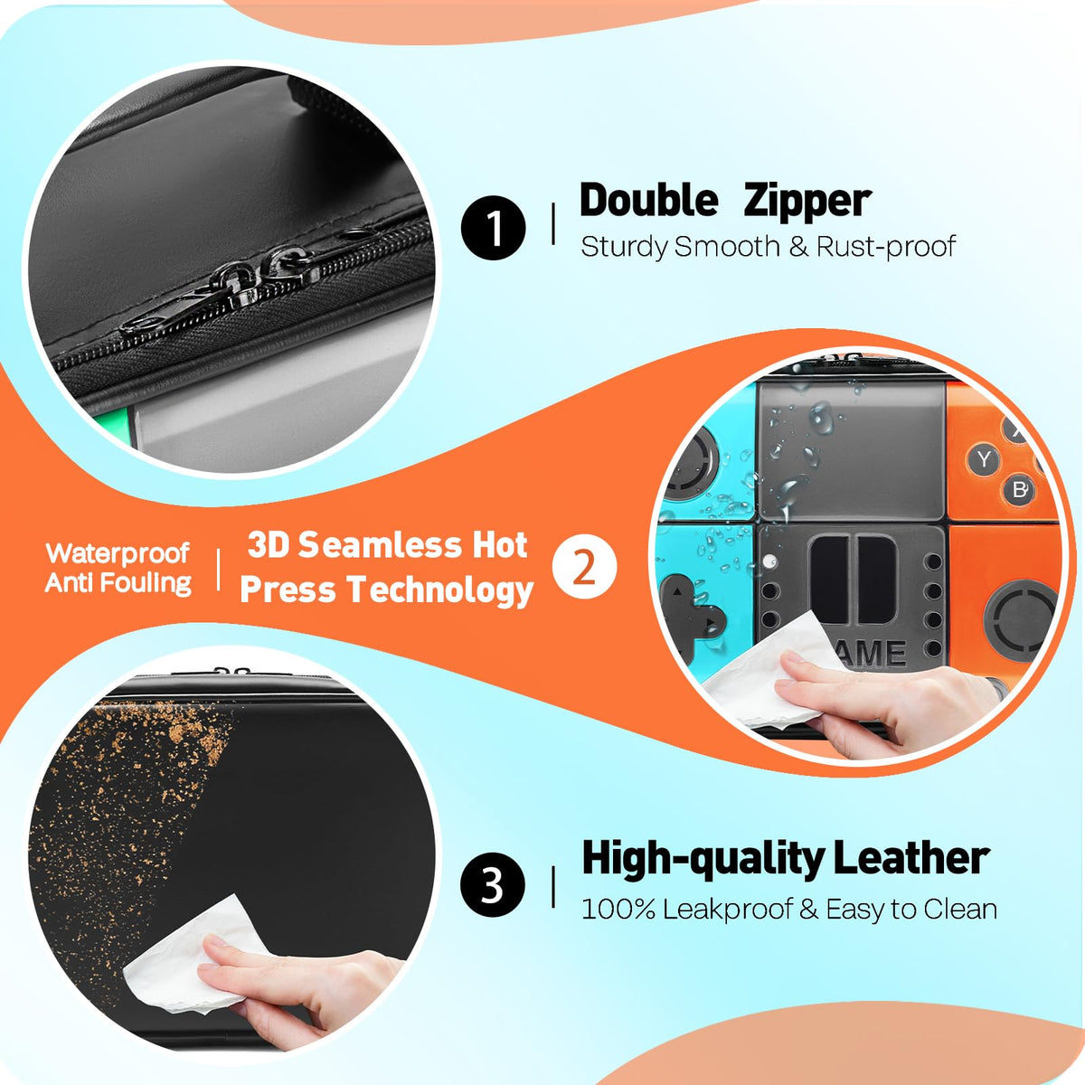 Hairao waterproof leather exterior protects contents and prevents leaks