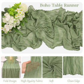 HAISIWLKJ soft polyester cheesecloth runner provides lightweight romantic look