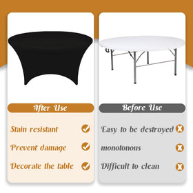 HAISIWLKJ machine washable tablecloth for quick event cleanup