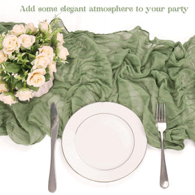 HAISIWLKJ wedding centerpiece accent with gauze that sways in breeze.