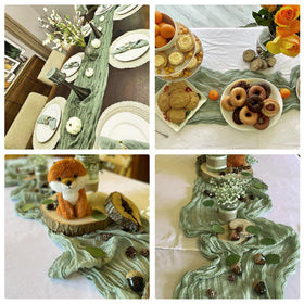 HAISIWLKJ 72-inch table runner is easy to clean and reuse.