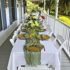 HAISIWLKJ sage-green runner great for baby showers and celebrations.