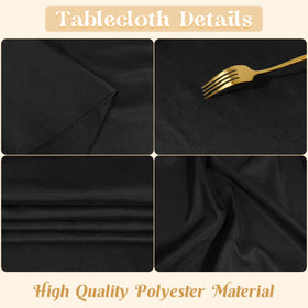 HAISIWLKJ tablecloth showing universal sizes 60, 90, 120 inches.