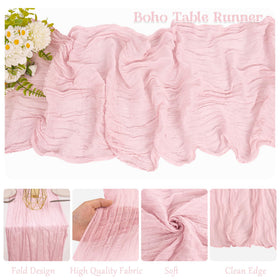 HAISIWLKJ vintage rustic sheer runner adds elegant ambiance to long tables.