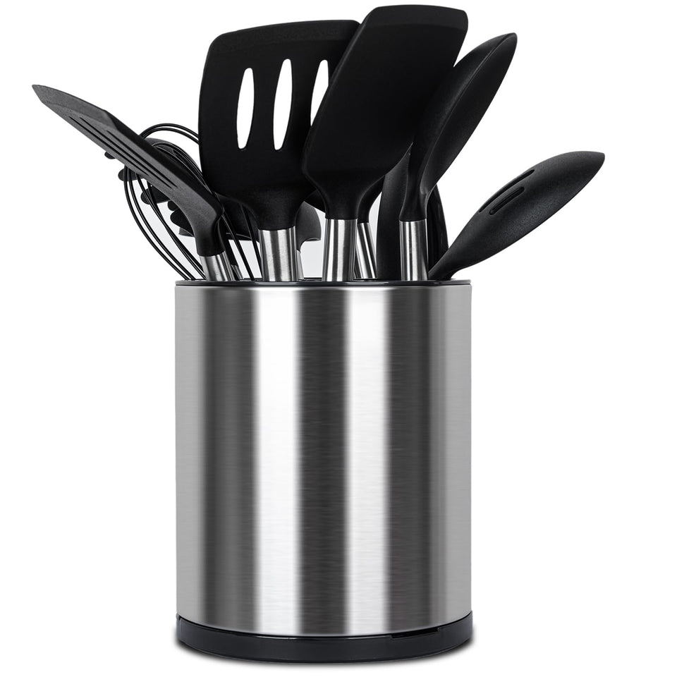 Haiyouneer 360° rotating utensil holder for easy access during cooking
