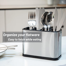 Haiyouneer silverware caddy four-compartment design for easy utensil separation