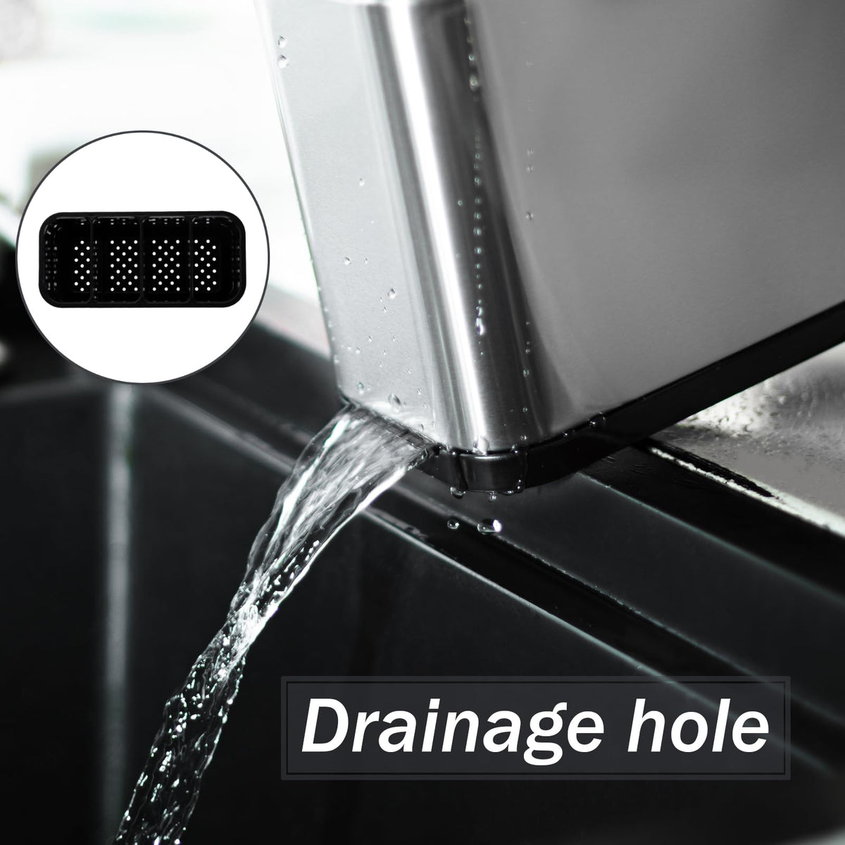 Haiyouneer silverware caddy disassembles for easy dishwasher cleaning