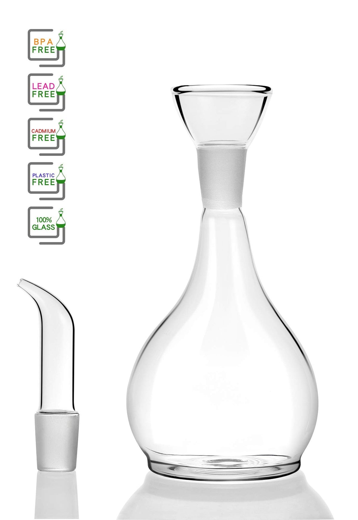 HAIZEEN borosilicate glass body keeps flavors pure and resists scratches.