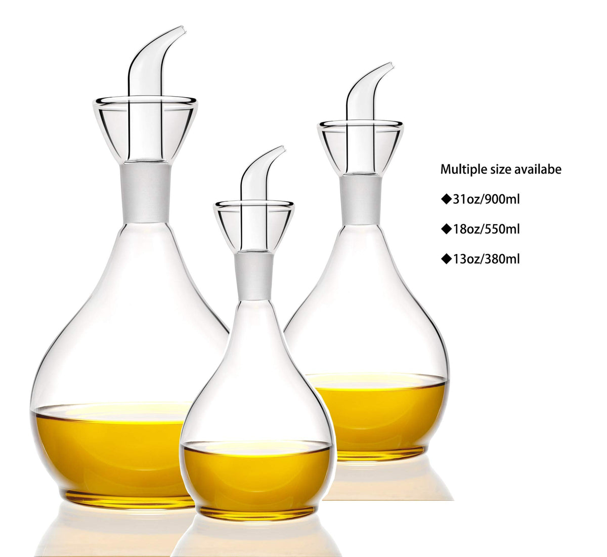 HAIZEEN kitchen bottle for oil and vinegar keeps counters neat.