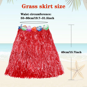 Hajoyful hibiscus flowers detail skirt, tropical flair for performances.