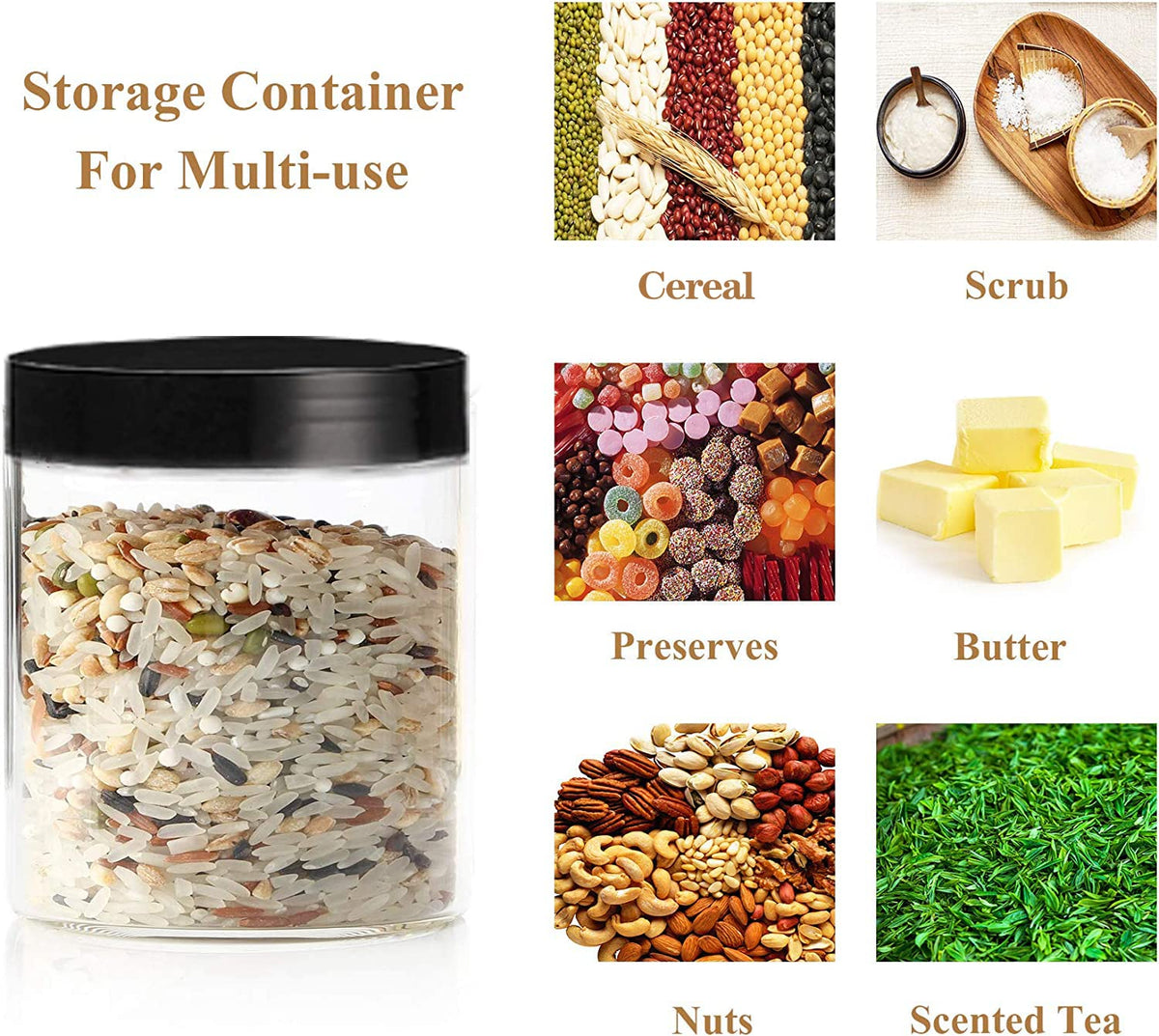 Hajoyful jars ideal for spices, dried foods, and pantry organization