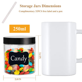 Hajoyful jar labeling pen and labels for quick content ID