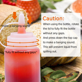 Hajoyful squeeze bottle for BBQ sauce with mess free cap