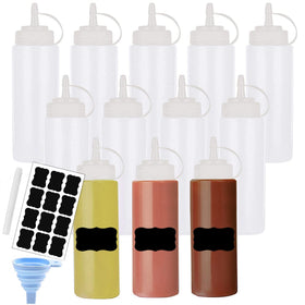 Hajoyful squeeze bottle with ketchup focus showing leak free design for sauces