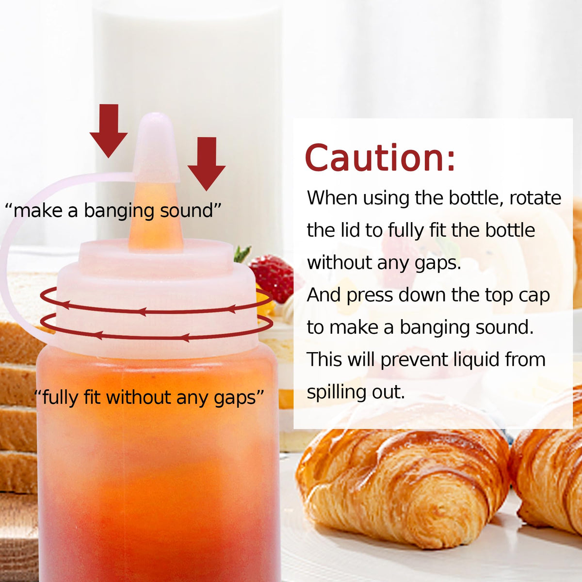 Hajoyful squeeze bottle dressing for smooth, accurate sauce distribution