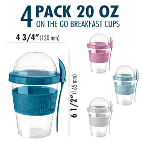 Hakan parfait cups 20oz showing layered ingredients