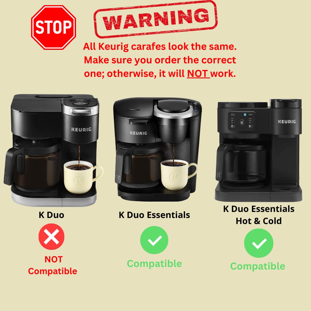 Hakano carafe for Keurig K-Duo Essentials Hot & Cold, precise fit and easy pour