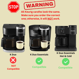 Hakano carafe for Keurig K-Duo Essentials Hot & Cold, precise fit and easy pour