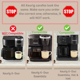 Hakano coffee carafe replacement for Keurig K-Duo Essentials, dependable backup