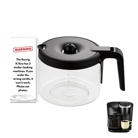 Hakano replacement 12-cup carafe for Keurig K-Duo Essentials, durable glass and replacement option