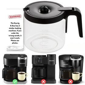 HAKANO 12-cup carafe, front view for K-Duo replacement