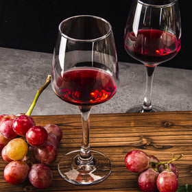 Hakeemi dishwasher-safe wine glasses simplify cleanup after entertaining.