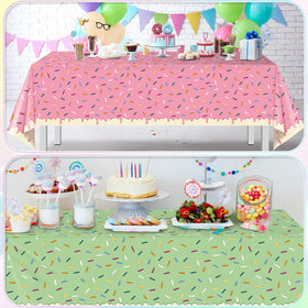 Hallswl six-pack tablecloths offer convenient color variety for party styling