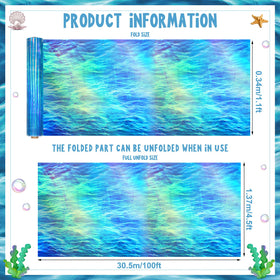 Hallswl blue iridescent tablecloth closeup highlighting shimmering finish for parties