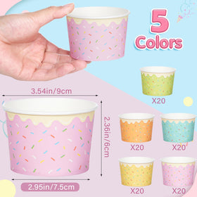 Hallswl colorful bowls with sprinkles detail for appealing desserts.