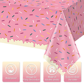 Hallswl disposable plastic table cover is waterproof and easy to clean after celebrations.