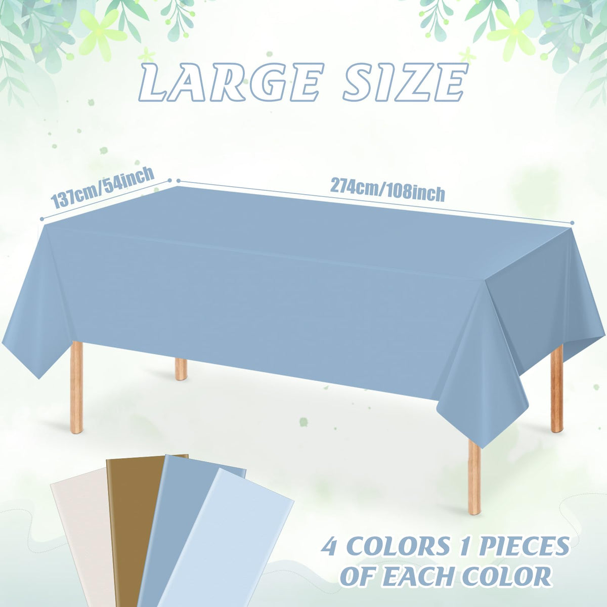 Hallswl disposable rectangle tablecover keeps surfaces clean during celebrations