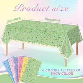 Hallswl donut-themed tablecloth brightens birthdays while protecting surfaces