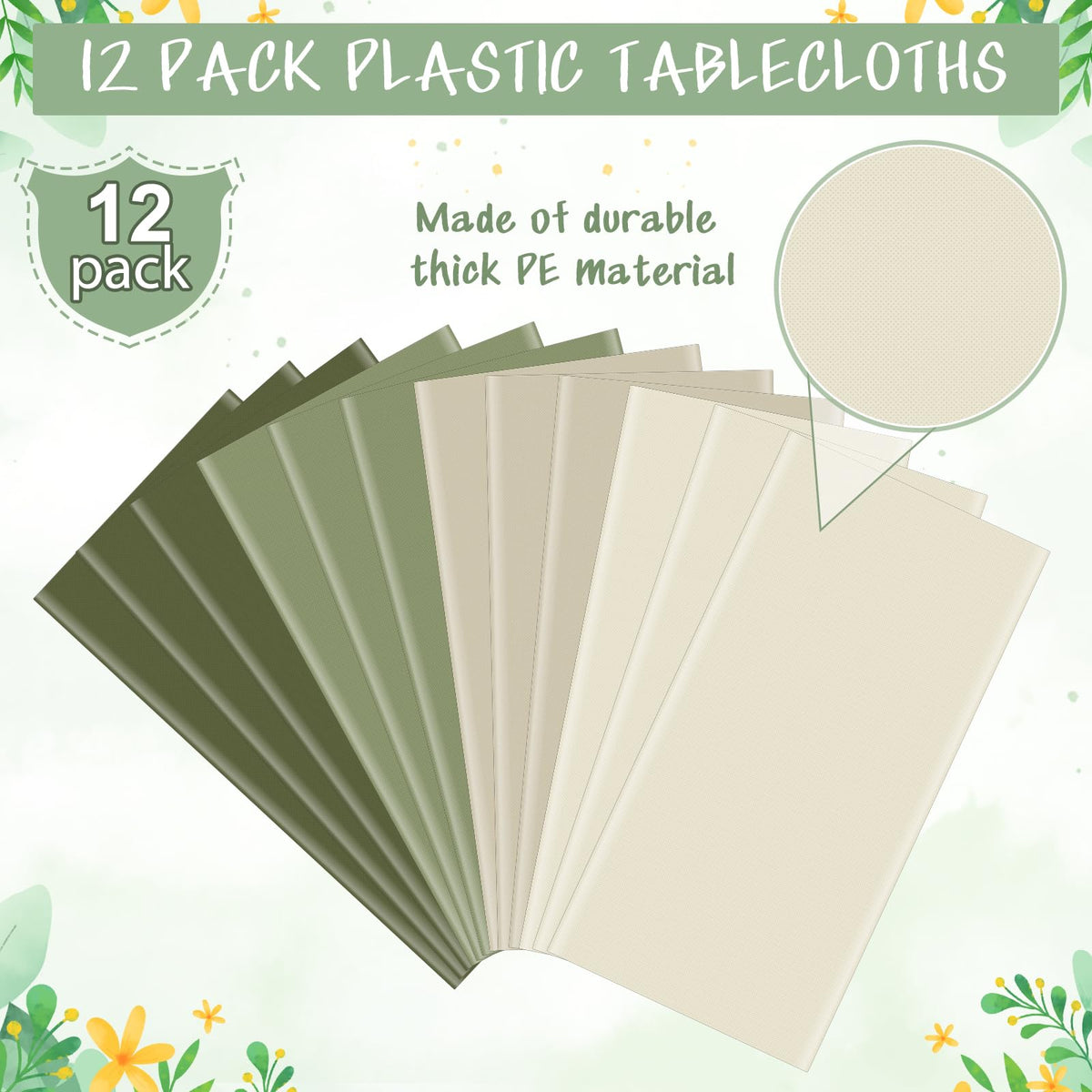 Hallswl easy-to-use tablecloth, simply unfold on the table for mess-free dining.