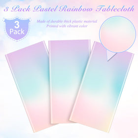 Hallswl gradient tablecloth, 3-piece set, quick party setup.
