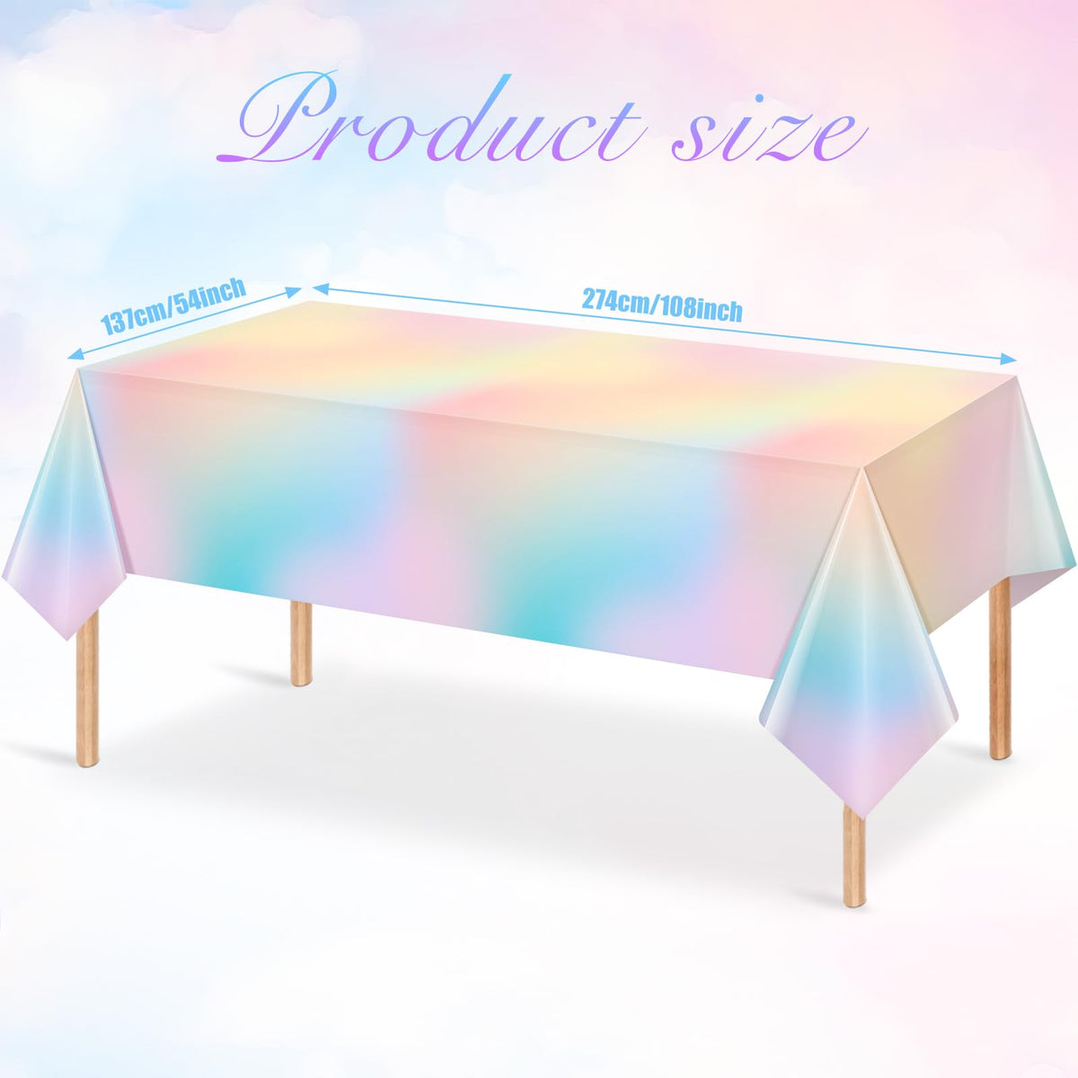 Hallswl pastel rectangle tablecloth 54x108, waterproof and easy cleanup.