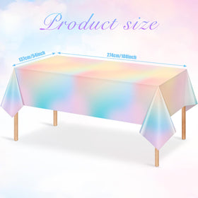 Hallswl pastel rectangle tablecloth 54x108, waterproof and easy cleanup.