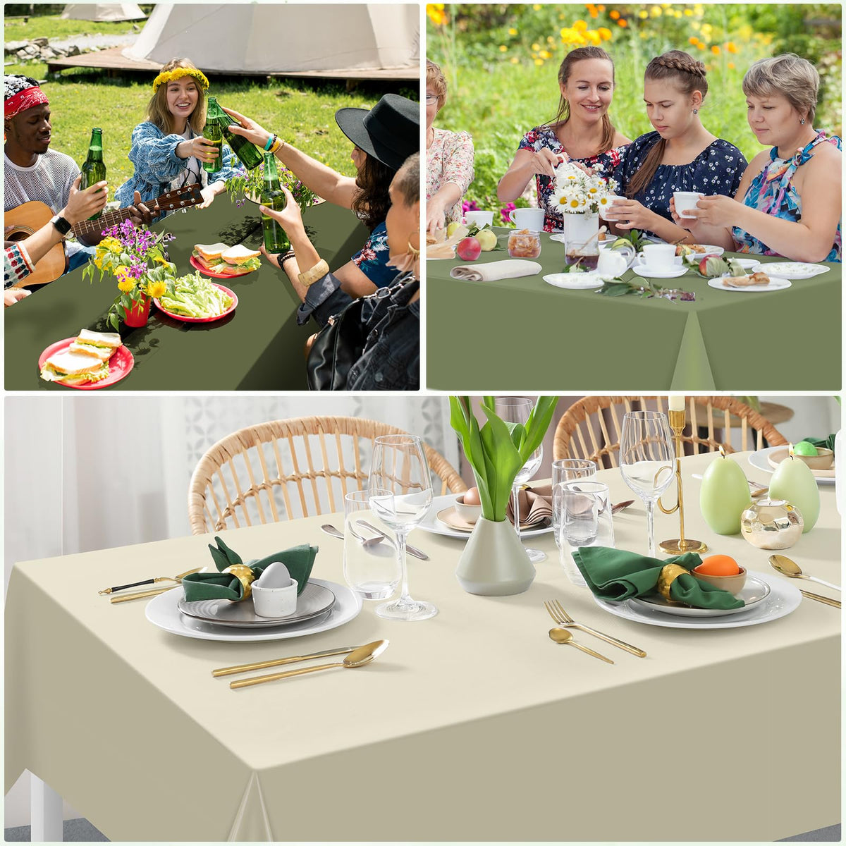 Hallswl 54x108in rectangle tablecloth fits most rectangular tables.