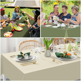 Hallswl 54x108in rectangle tablecloth fits most rectangular tables.