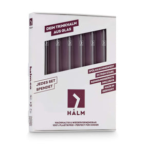 HALM glass straw dishwasher-safe design for easy cleanup.